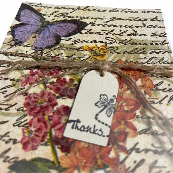 Butterfly Thank You Card Bundle Set of 8 Handmade - Picture 2 of 13